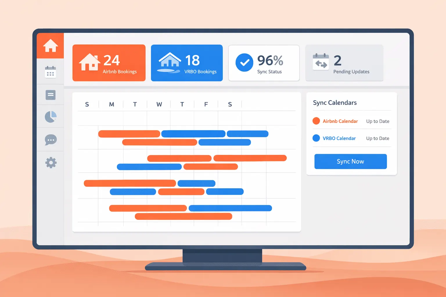 Illustration for article keep your booking calendars in sync across airbnb vrbo and your site