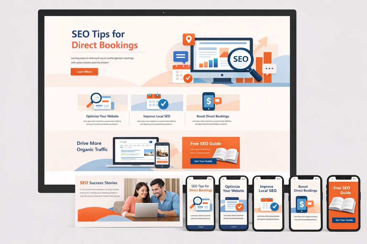 Illustration for article seo tips for boosting direct bookings on vacation rental sites
