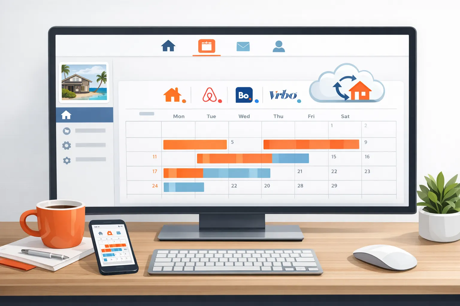 Illustration for article top tools for vacation rental calendar automation